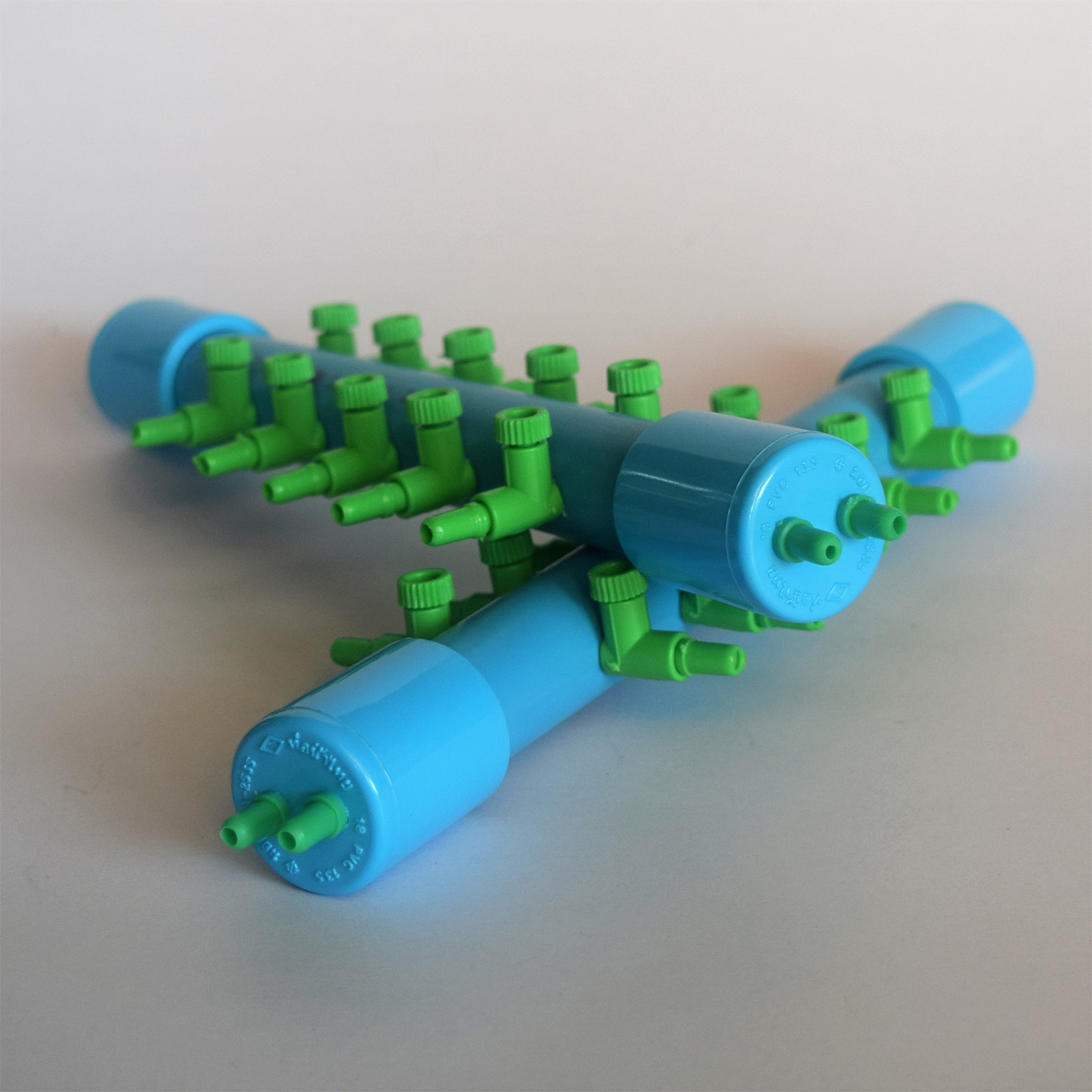 ท่อพักลม ท่อแยกลม เข้า2 ออก10 ปรับแรงดันลมได้ 1 ตัว