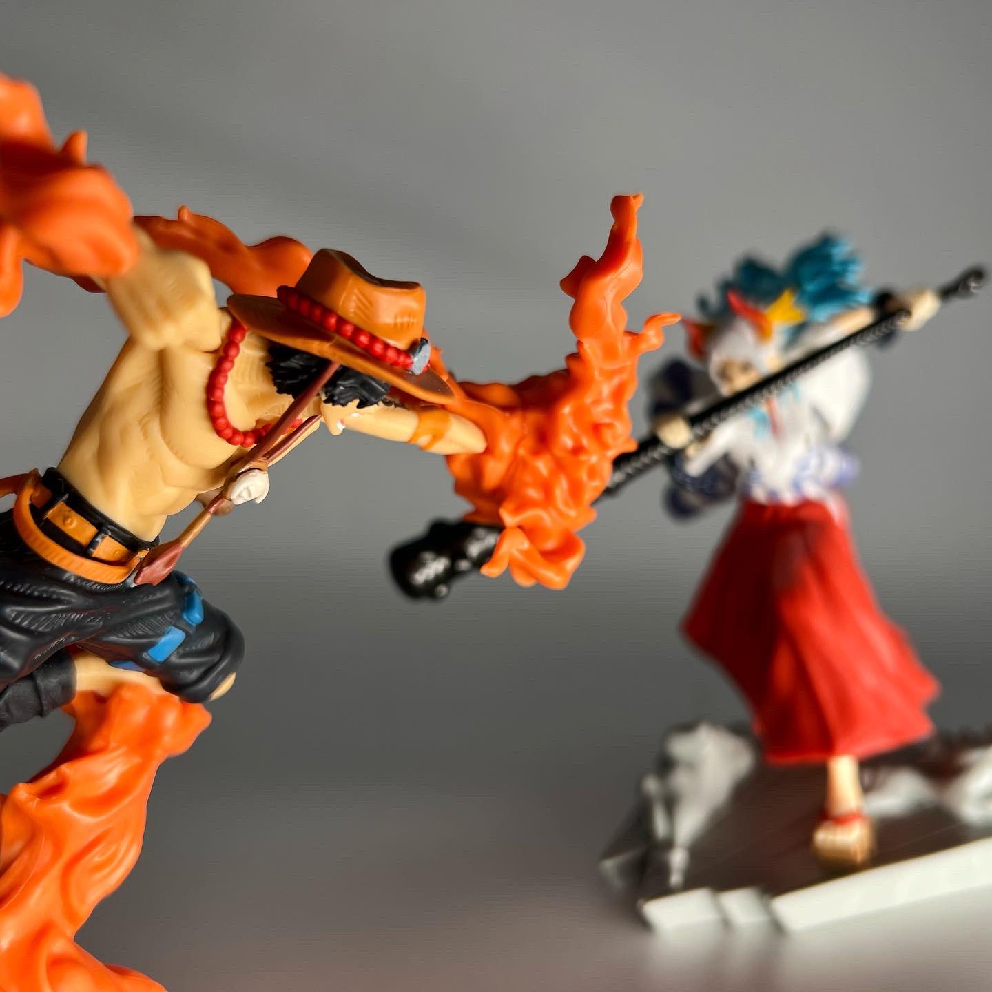 Yamato VS Ace ของแท้ JP แมวทอง - Senkouzekkei Banpresto [โมเดลวันพีช] (2 ตัว)