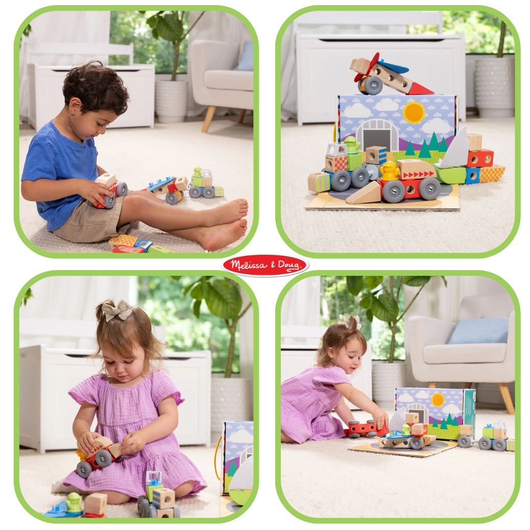 บล๊อกไม้รถฟาร์ม 56 ชิ้น ตัวต่อ ชิ้นใหญ่ ของเล่นไม้ ของเล่นเสริมพัฒนาการเด็ก เสริมทักษะการเรียนรู้ สื่อการสอนอนุบาล พร้อมส่ง