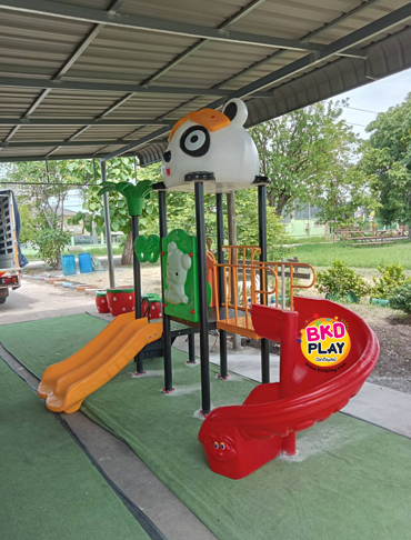เครื่องเล่นสนามกลางแจ้ง เครื่องเล่นสนามในร่ม, ชุดแพนด้าน้อย ,พร้อมชิงช้า , กระดานลื่น, ของเล่น,ครุภัณฑ์สนามเด็กเล่น, สพฐ,โครงการโรงเรียนประชารัฐ playground,สไลเดอร์,ของเล่นเสริมพัฒนาการ,เครื่องเล่นสนาม, สนามเด็กเล่น