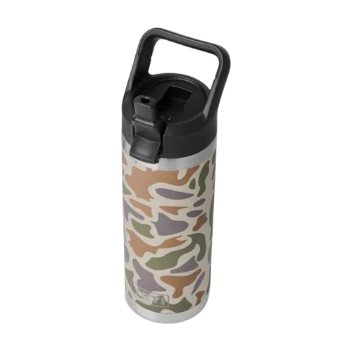 Rambler 18Oz Bottle With Straw Cap Tan Camo