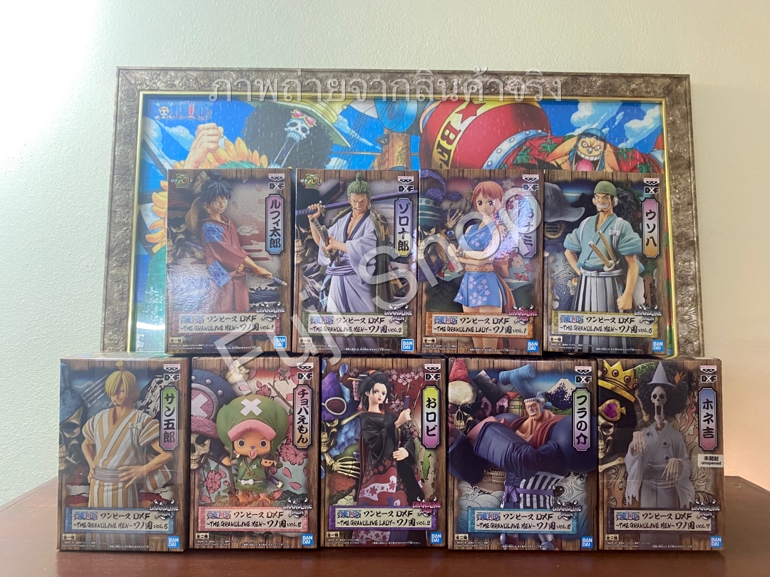 Straw Hat Pirates Wano Set ของแท้ JP แมวทอง - Grandline Men / Lady Banpresto [โมเดลวันพีช] (9 ตัว)