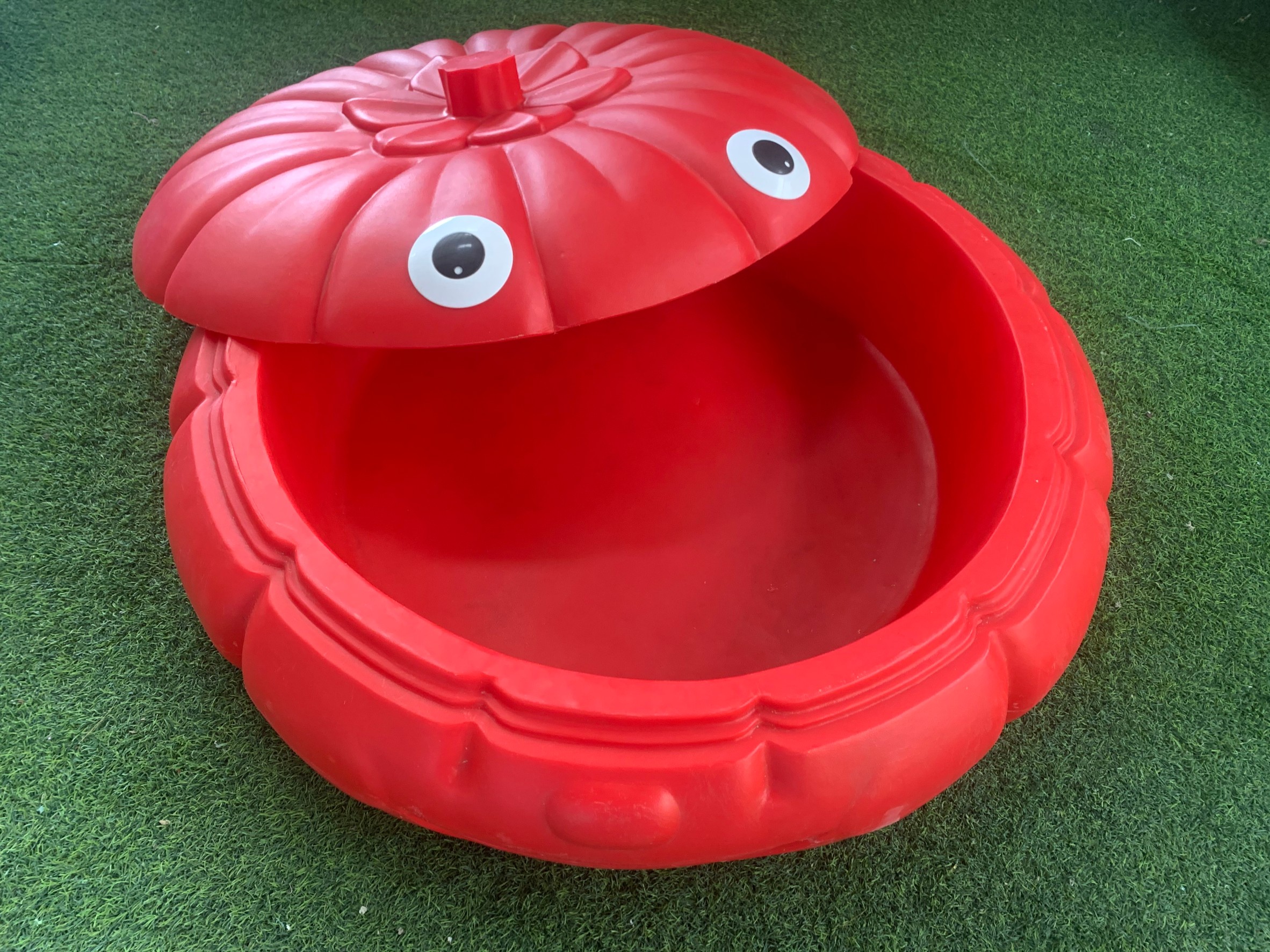 กระบะทรายฟักทอง มีฝาปิด , ของเล่นเด็ก,กระบะทรายเด็ก, ของเล่นเด็ก,บ่อบอล ,บ่อทราย ,ของเล่นสนาม,ขนาด93x30 ซม.