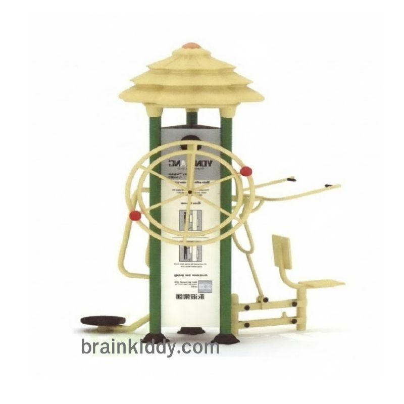 เครื่องออกกำลังกาย กลางแจ้ง ชุดสถานี บริหาร D ลานกีฬา อเนกประสงค์ สนามกีฬา ขนาด : 190 x 190 x 280 ซม.