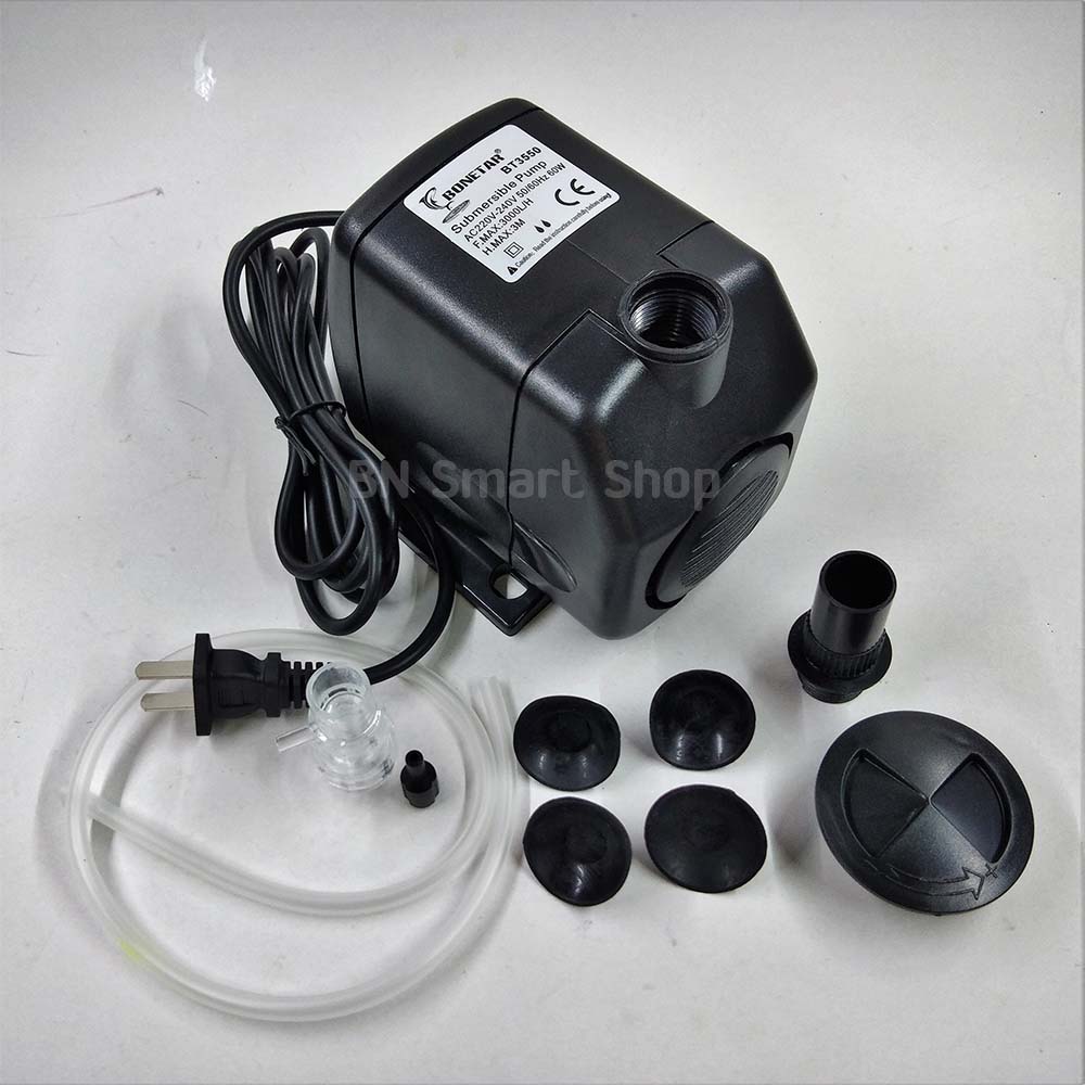 ปั้มน้ำ BONETAR รุ่น BT3550 กำลัง 60 วัตต์ 3000L/H ทำน้ำพุ ทำน้ำวน เพิ่มออกซิเจน