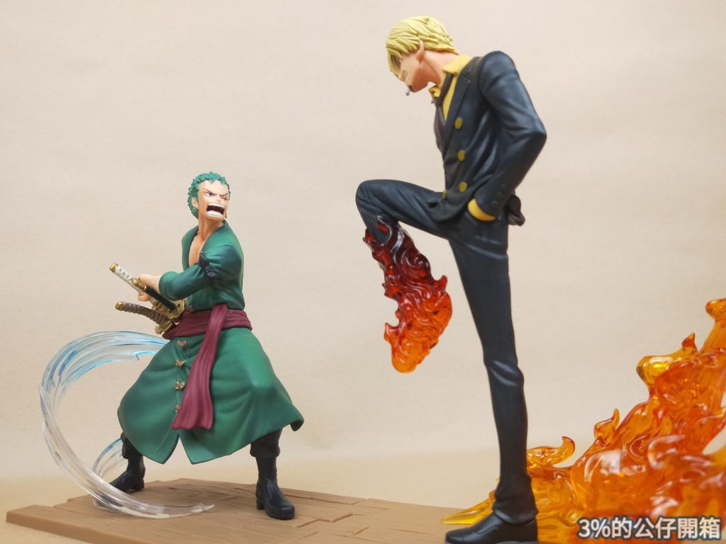 Zoro & Sanji ของแท้ JP แมวทอง - Log File Selection Banpresto [โมเดลวันพีช] (2 ตัว)