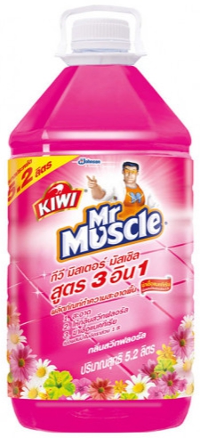 น้ำยาถูพื้น [Mr.มัสเซิล] 5.2ลิตร กลิ่นสวีทฟลอรัล สีชมพู