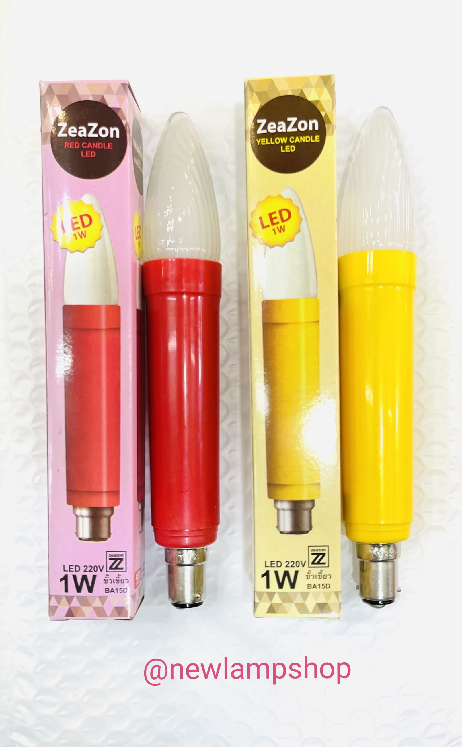 หลอดเทียนยาว 1 W LED ไม่มีลาย