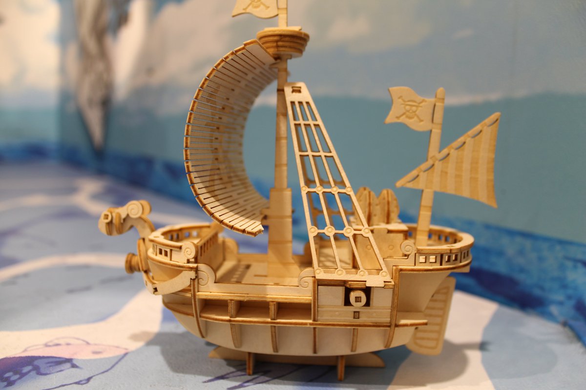 Going Merry (แบบประกอบ) ของแท้ JP แมวทอง - Wooden Art ki-gu-mi [โมเดลเรือวันพีช]