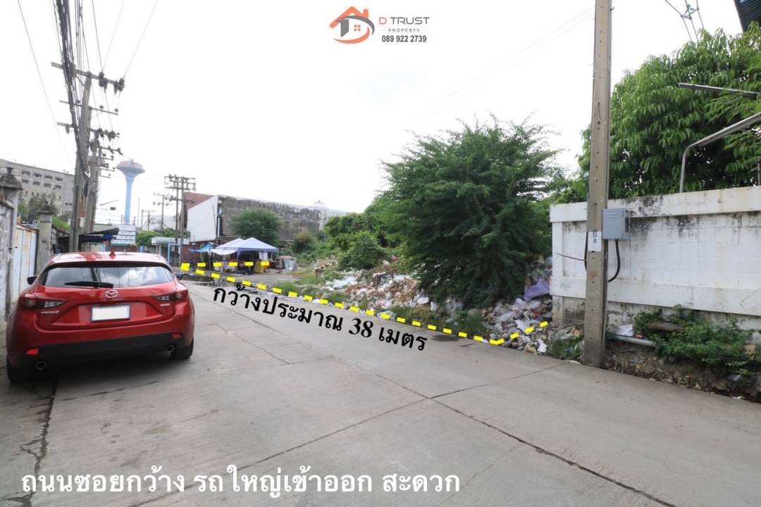 ขายที่ดิน เนื้อที่ 4-3-8 ไร่ เหมาะทำโรงงาน โกดัง ผังเมืองสีม่วง ใกล้ถนนสุขสวัสดิ์ ถนนหน้าที่ดินกว้าง รถใหญ่ เข้า ออก สะดวก