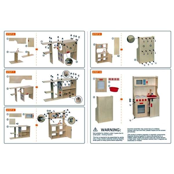 ชุดห้องครัวตัวน้อย สื่อการสอนอนุบาล,ปฐมวัย,ของเล่นเสริมพัฒนาการ, ของเล่นเสริมทักษะ