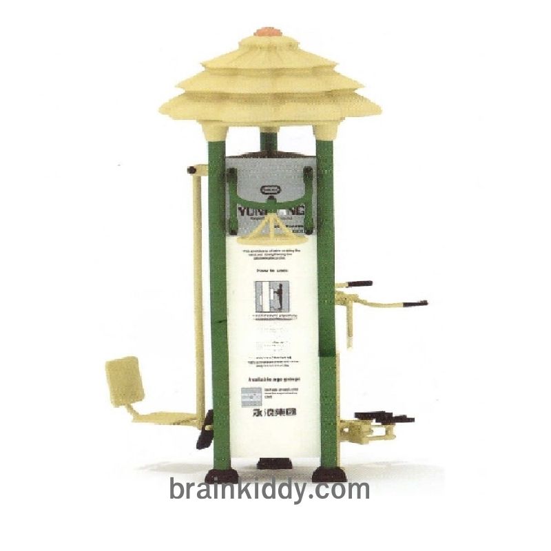 เครื่องออกกำลังกาย กลางแจ้ง ชุดสถานี บริหาร J ลานกีฬา อเนกประสงค์ สนามกีฬา ขนาด : 240 x 240 x 280 ซม.