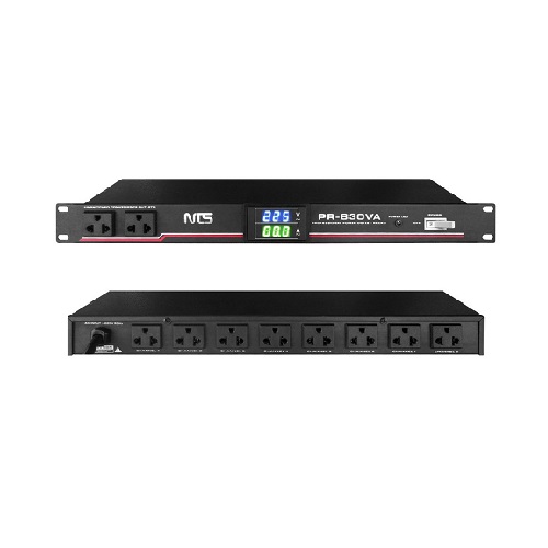 เพาเวอร์เบรกเกอร์ NTS PR-830VA เบรกเกอร์ 3 ขา ขนาด 10 ช่อง + โวลท์-แอมป์มิเตอร์