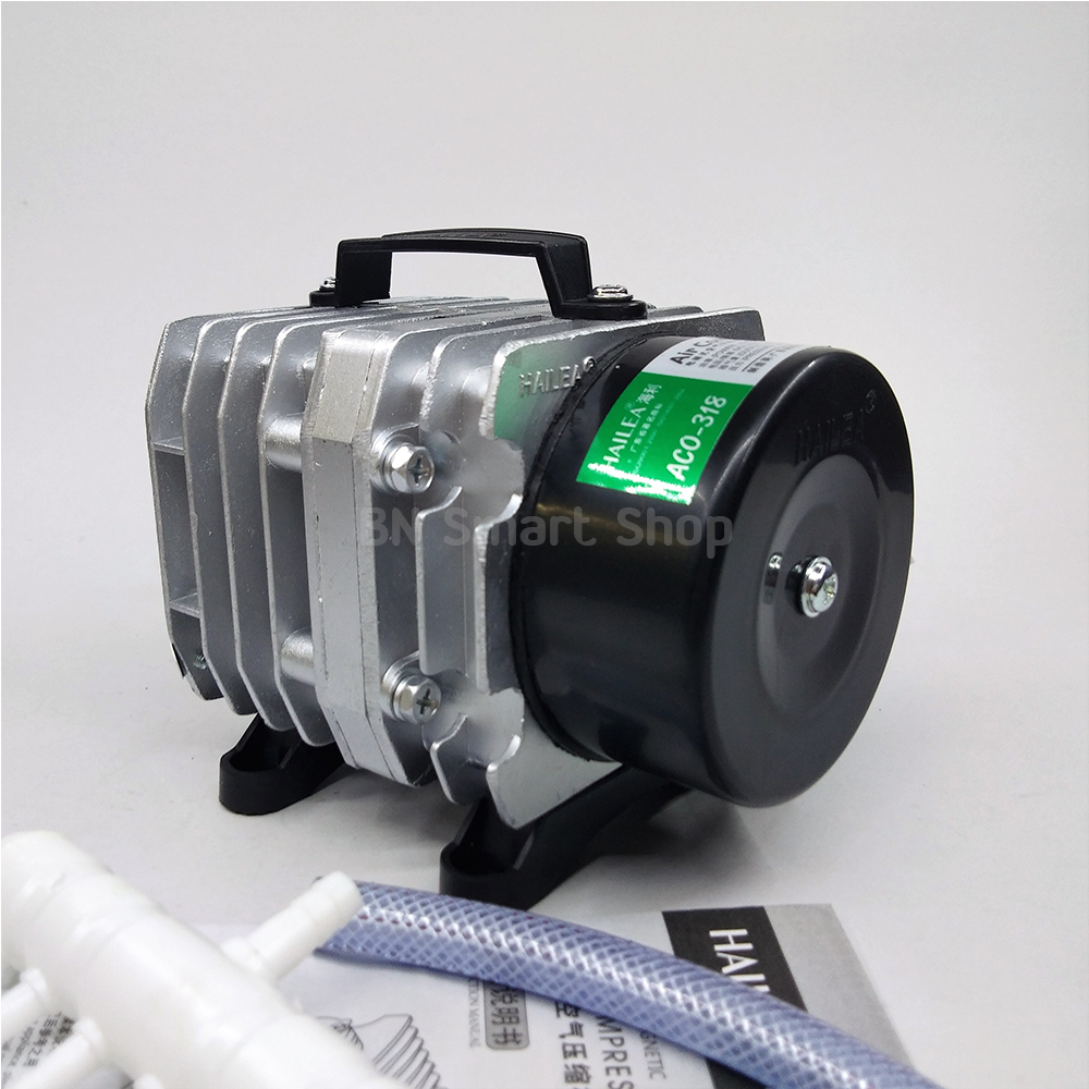 ปั้มลม ปั้มออกซิเจน 45 วัตต์ HAILEA รุ่น ACO-318 ท่อพักลม 2 นิ้ว ท่อแยกลม 20 ช่อง และอุปกรณ์พร้อมใช้งาน