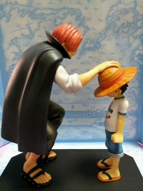 Luffy & Shanks ของแท้ JP แมวทอง - Ichiban Kuji Banpresto [โมเดลวันพีช] (2 ตัว)
