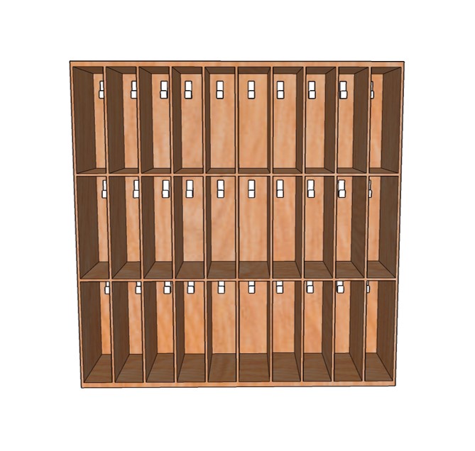 ที่เก็บแก้ว, แขวนแปรงและผ้าเช็ดหน้า 30 ช่อง , ตู้ไม้,เฟอร์นิเจอร์เด็กสั่งทำตามสีและขนาดได้ , เฟอร์นิเจอร์ไม้ , เฟอร์นิเจอร์เด็ก ขนาด 39 x 122 x 124 ซม.