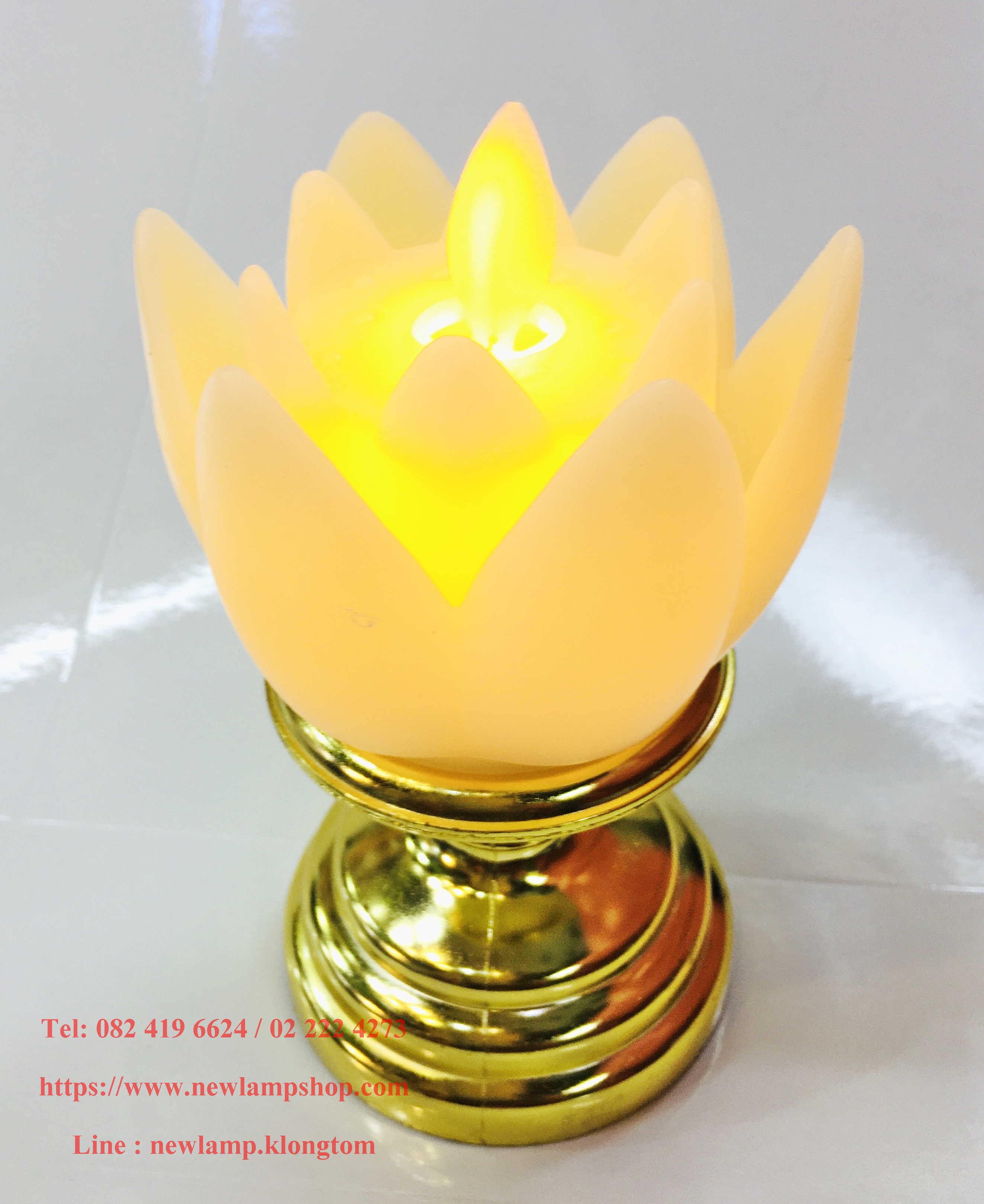 เชิงเทียน LED รูปดอกบัว LED ใส่ถ่าน 3A