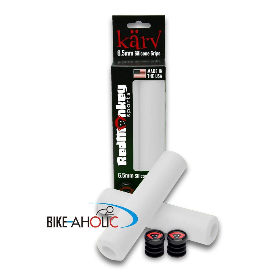 ปลอกแฮนด์ซิลิโดน 100% Red Monkey Karv(XT) Grips สีขาว