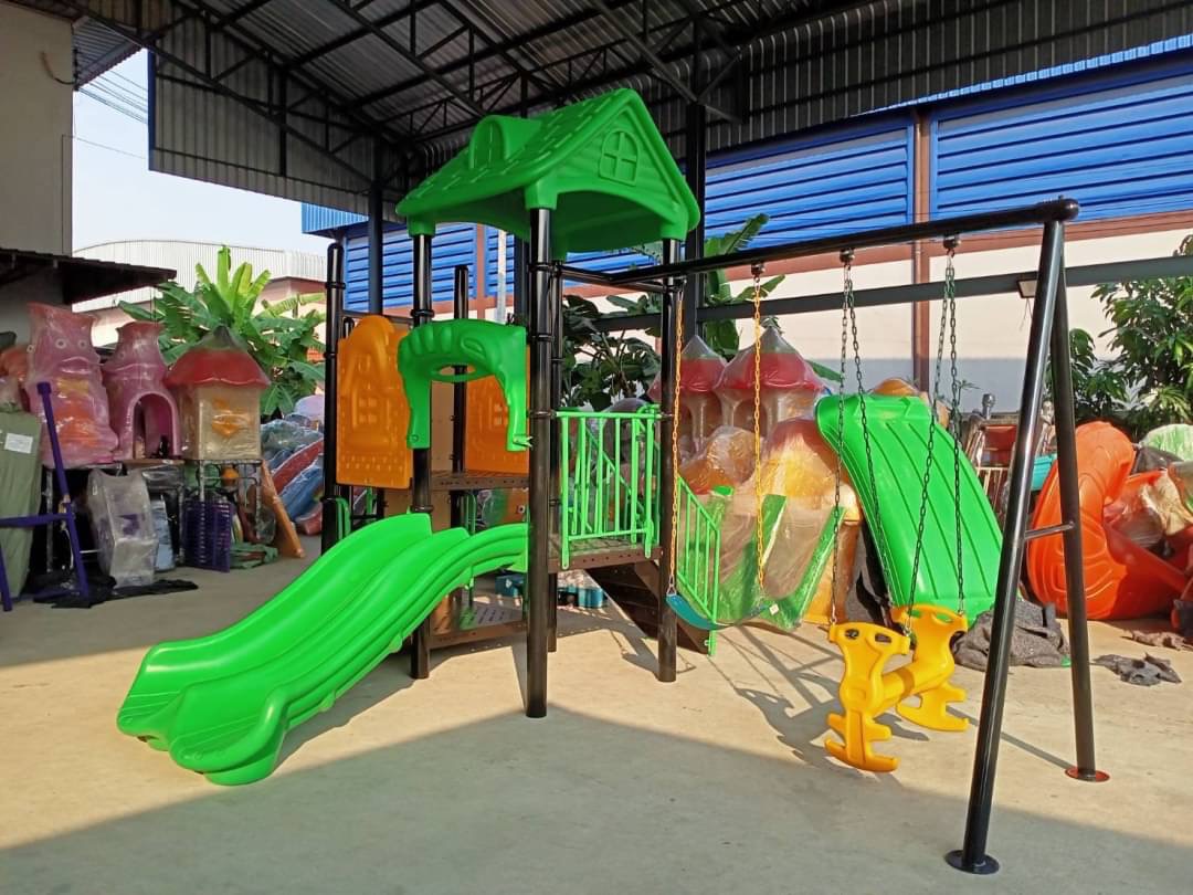 เครื่องเล่นสนาม กลางแจ้ง ชุดบ้านเด็กหรรษา,ปีนป่าย ชิงช้า สไลเดอร์, กระดานลื่น, ของเล่น,ครุภัณฑ์สนามเด็กเล่น, สพฐ,โครงการโรงเรียนประชารัฐ
