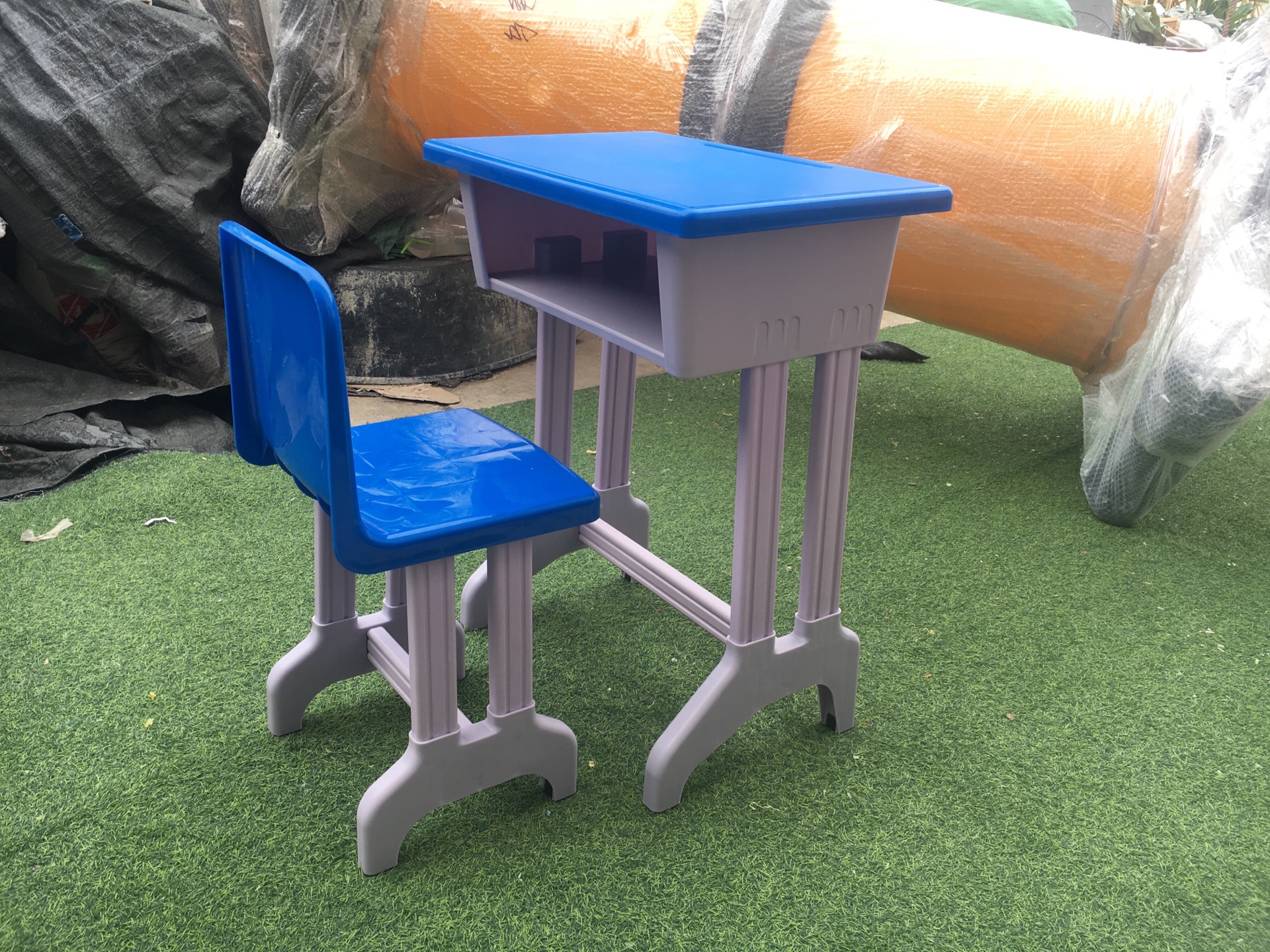 ชุดโต๊ะเก้าอี้,โต๊ะนักเรียนเดี่ยว โต๊ะนักเรียน โต๊ะเขียนหนังสือ เฟอร์นิเจอร์เด็ก พร้อมส่ง โต๊ะ ขนาด 38*55*74 ซม. เก้าอี้ขนาด 30*30*40 ซม.