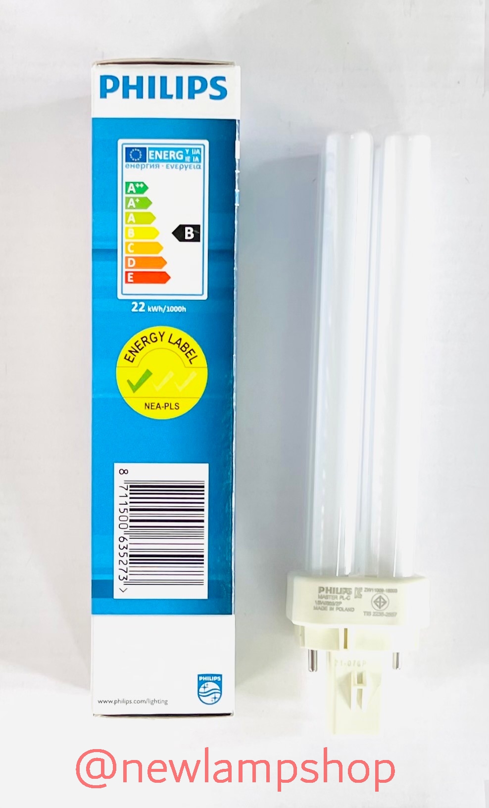 หลอดตะเกียบเสียบ PLC2 Philips 18w 1200 lumes