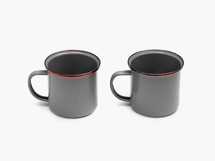 Barebones Enamel Cup Slate Gray Set of 2 CKW-356