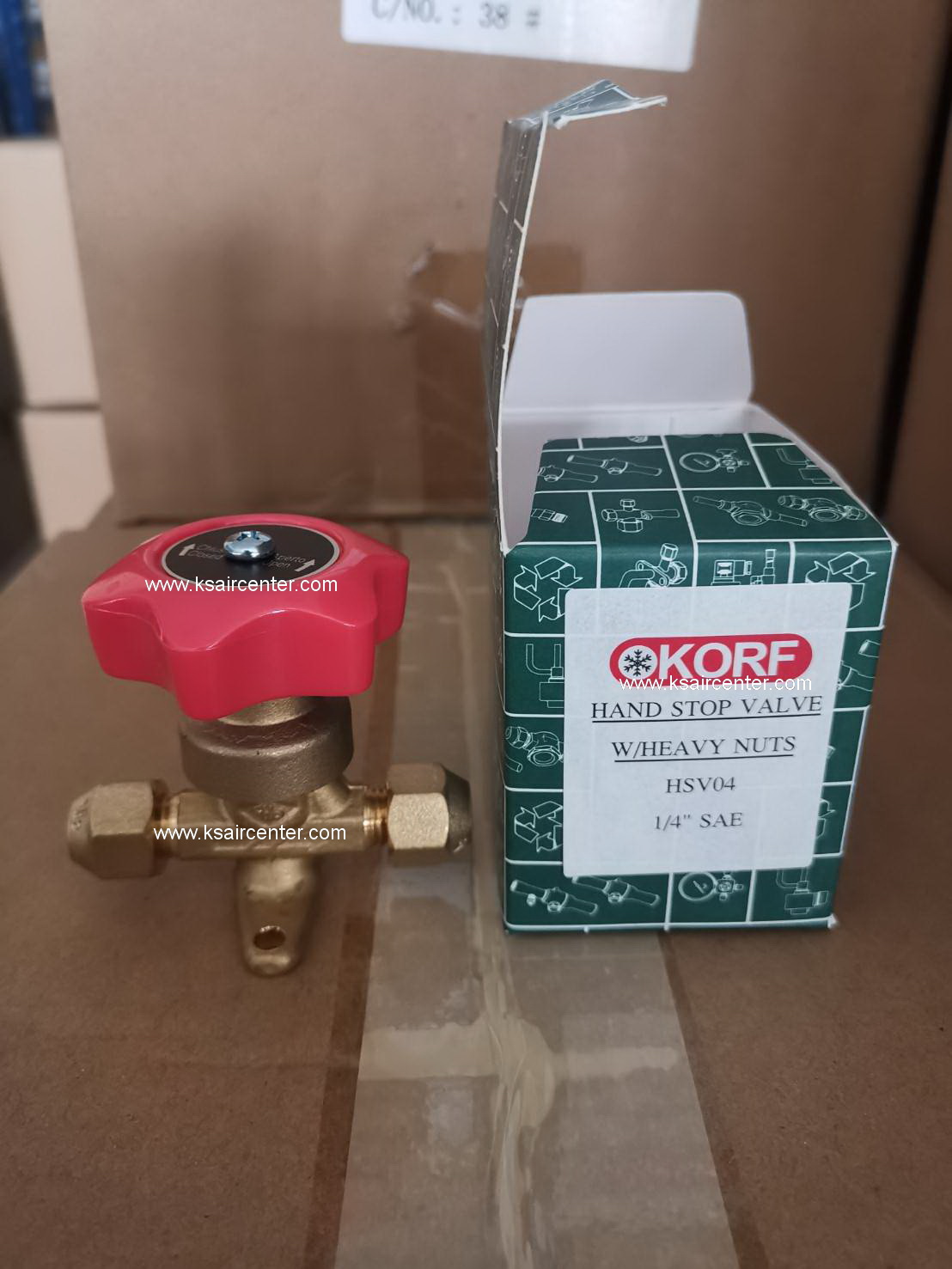สต๊อปวาล์ว KORF ขนาด 2 หุน (1/4) (รหัสสินค้า 020036)