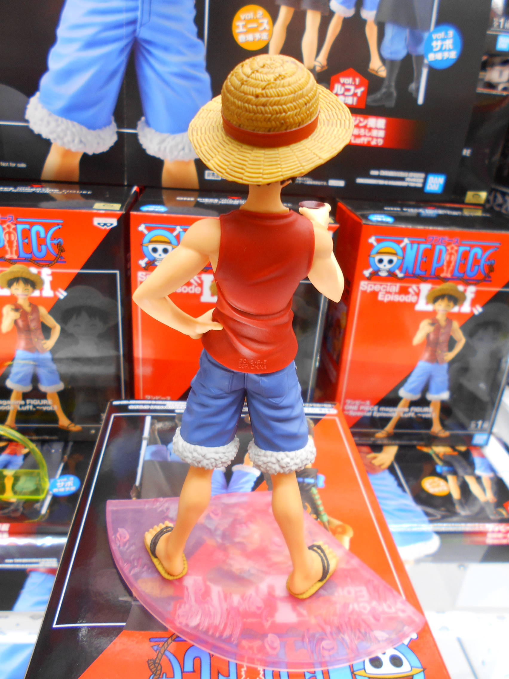 Luffy ของแท้ JP แมวทอง - Magazine Figure Banpresto [โมเดลวันพีช]