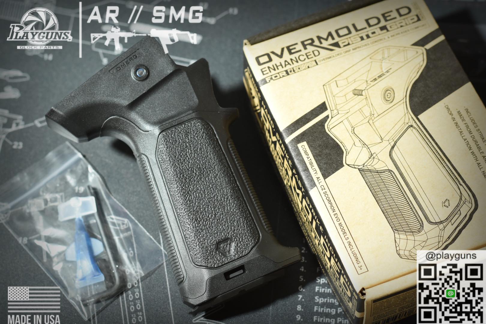 SI-Overmolded Enhanced Pistol Grip for CZ Scorpion