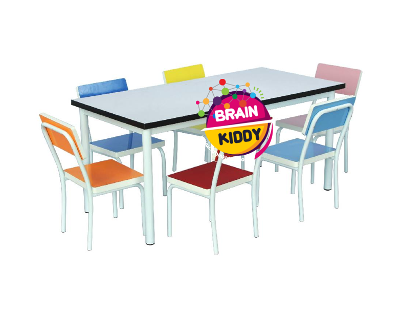 โต๊ะอนุบาลหน้าฟอเมก้าขาวเงา พร้อมเก้าอี้หลากสี ทำกิจกรรมกลุ่ม โต๊ะเขียนหนังสือเด็ก โต๊ะพร้อมเก้าอี้เด็กพร้อมส่ง สำหรับเด็ก อนุบาล โรงเรียน เนอสเซอรี่ ศูนย์พัฒนาเด็กเล็ก