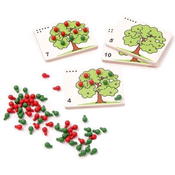 ชุดผลแอปเปิล กับการนับ สื่อการสอนอนุบาล,ปฐมวัย,ของเล่นเสริมพัฒนาการ, ของเล่นเสริมทักษะ