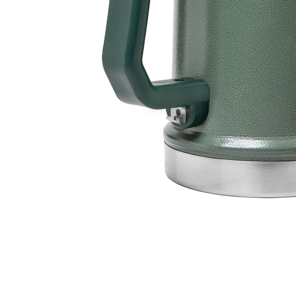 Classic Bottle Opener Beer Stein 24Oz Hammertone Green