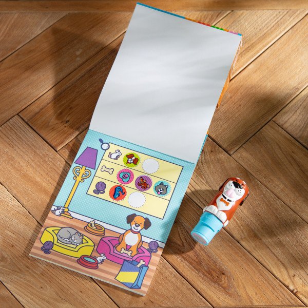 ชุดตัวปั้มสติ๊กเกอร์รูปเจ้าสุนัข พร้อมสมุดกิจกรรม ของเล่นเสริมพัฒนาการเด็ก เสริมทักษะการเรียนรู้ สื่อการสอนอนุบาล พร้อมส่ง