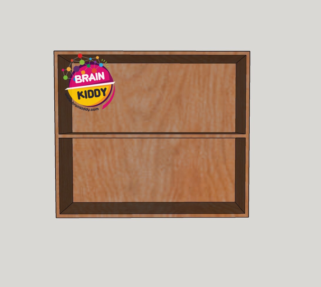 ชั้นจัดเก็บอุปกรณ์ 2 ชั้น ,เฟอร์นิเจอร์เด็กสั่งทำตามสีและขนาดได้ ,ชั้นวางของไม้,ตู้ไม้, ชั้นวางของเด็ก, โรงเรียนอนุบาล, เนอร์สเซอรี่ ขนาด 39 x 104 x 89 ซม.