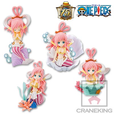 Shirahoshi Set ของแท้ JP แมวทอง - Girlish Banpresto [โมเดลวันพีช] (4 ตัว)