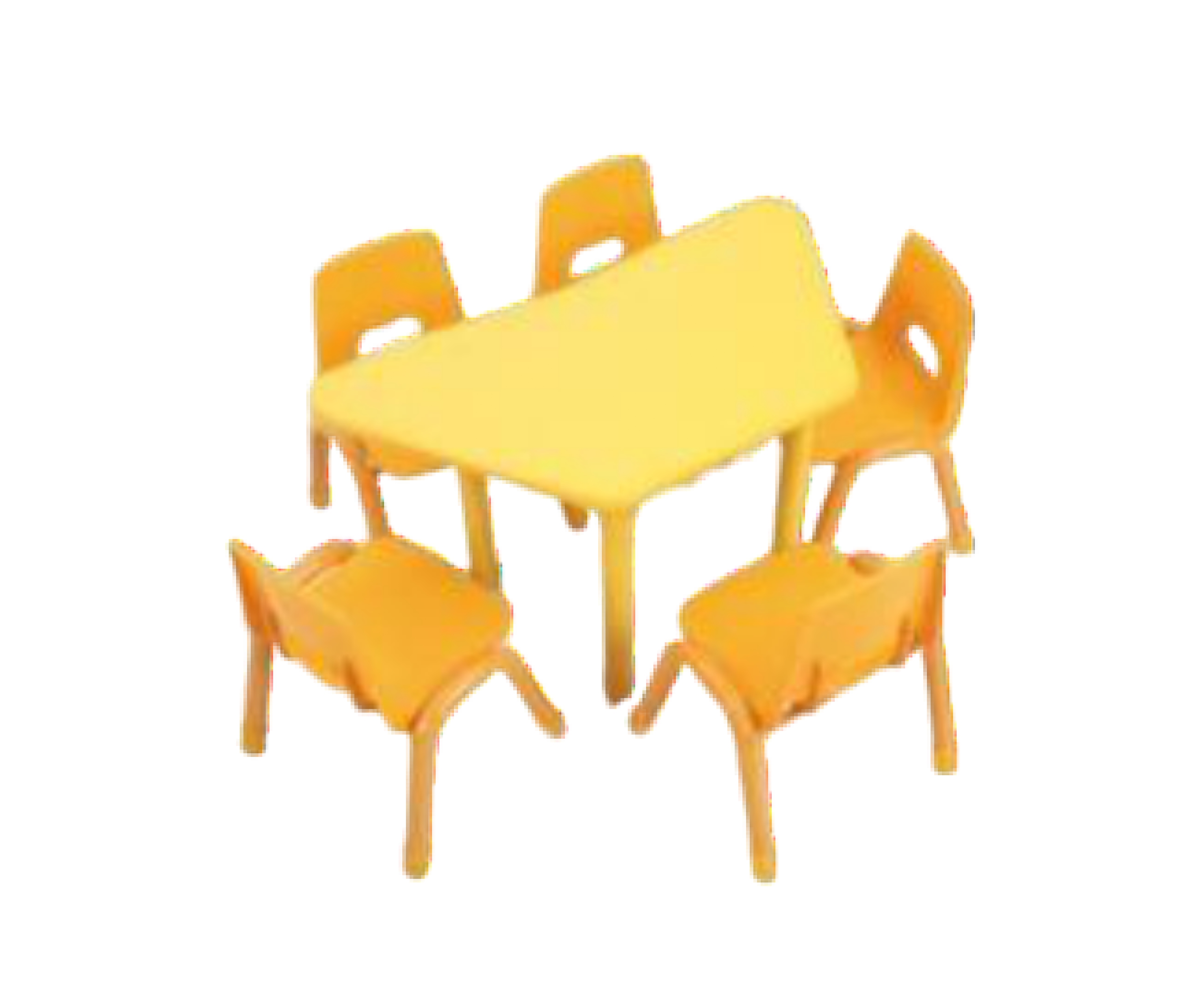 ชุดโต๊ะสี่เหลี่ยมคางหมู พร้อมเก้าอี้ 5 ที่นั่ง โต๊ะเก้าอี้นักเรียน,โต๊ะเด็ก,เก้าอี้เด็ก,อนุบาล-ประถม,โต๊ะกิจกรรม,โต๊ะพลาสติกขาเหล็ก,โต๊ะเขียนหนังสือเด็ก สั่งนำเข้า ขนาดโต๊ะ 60x120x48-56 ซม.