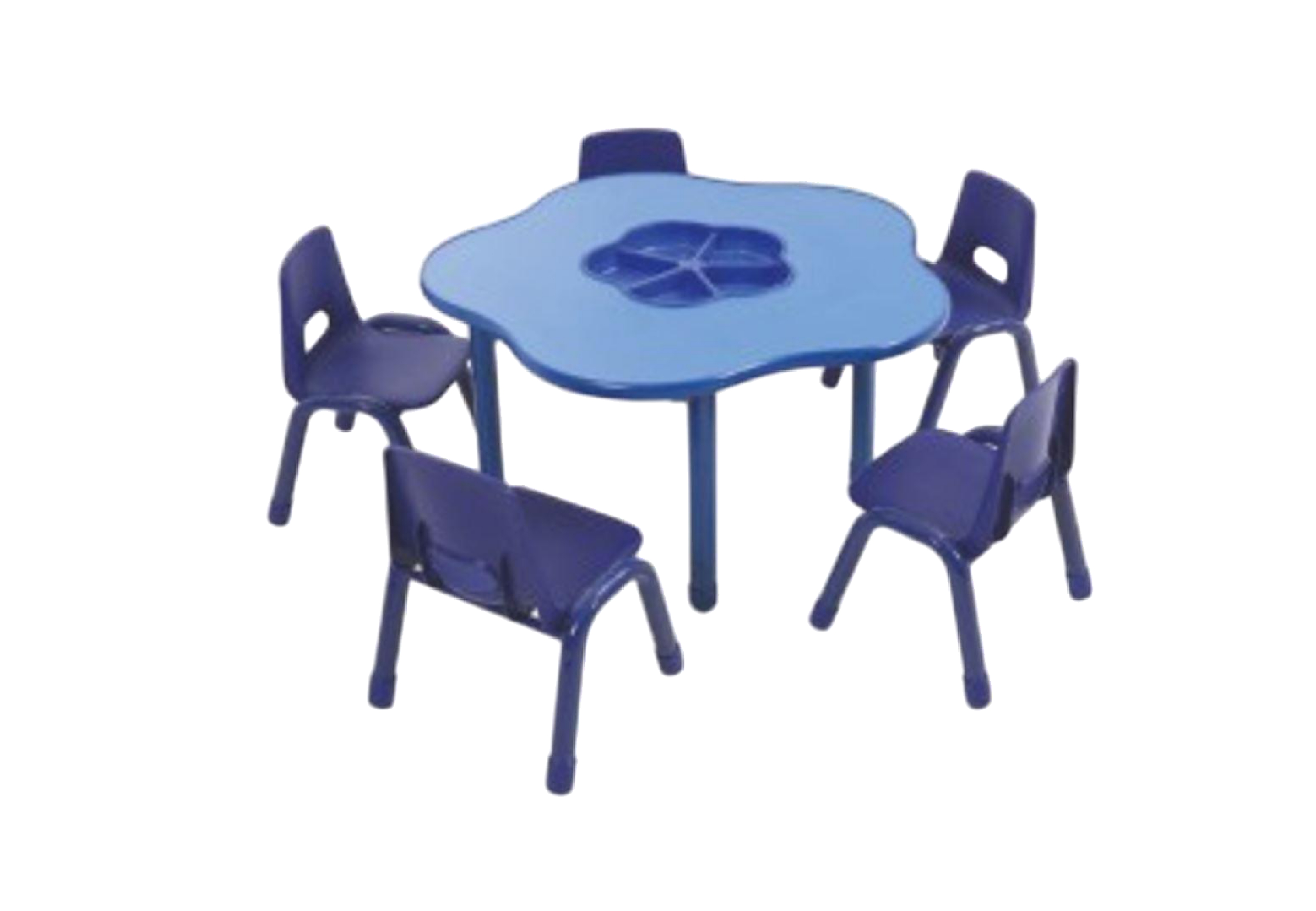 ชุดโต๊ะดอกไม้ พร้อมเก้าอี้ 5 ที่นั่ง โต๊ะเก้าอี้นักเรียน,โต๊ะเด็ก,เก้าอี้เด็ก,อนุบาล-ประถม,โต๊ะกิจกรรม,โต๊ะพลาสติกขาเหล็ก,โต๊ะเขียนหนังสือเด็ก สั่งนำเข้า ขนาดโต๊ะ 60x100x48-56 ซม.