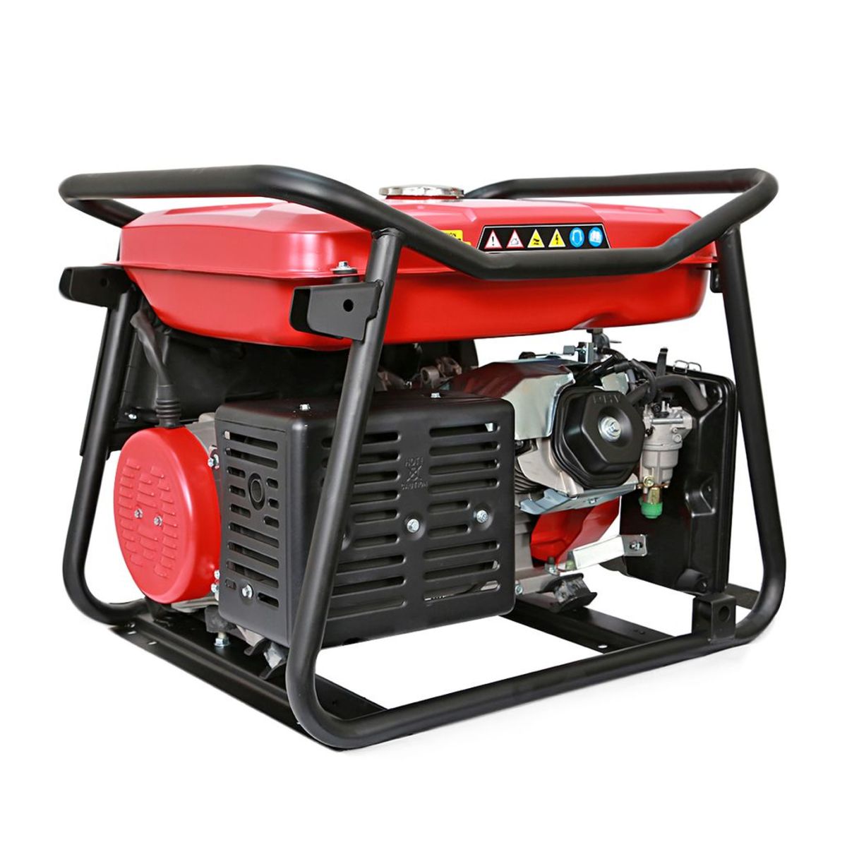 เครื่องปั่นไฟเบนซินอเนกประสงค์ "POLO" #KT7500VDDC MAX. 6500 วัตต์ (6.5 KW.) RATING 6000W.(6KW.) 220V. กุญแจสตาร์ท