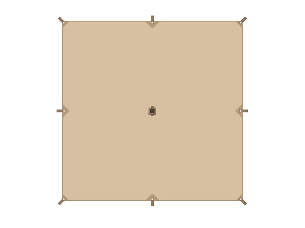 DoD Cheese Tarp S Tan TT4-738-TN