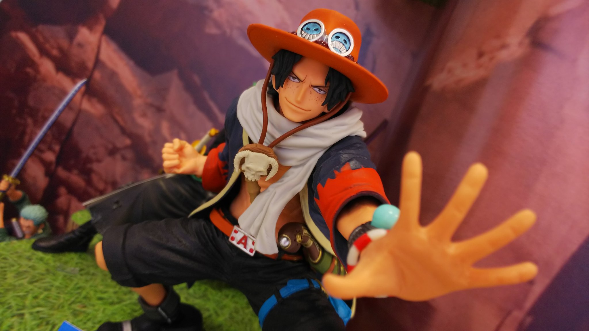 Ace ของแท้ JP แมวทอง - King of Artist Banpresto [โมเดลวันพีช]