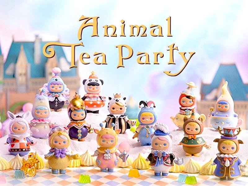 Pucky Animal Tea Party Series - 100% - ของแท้ - Pop Mart [โมเดลปักกี้] (สินค้าพร้อมส่ง)