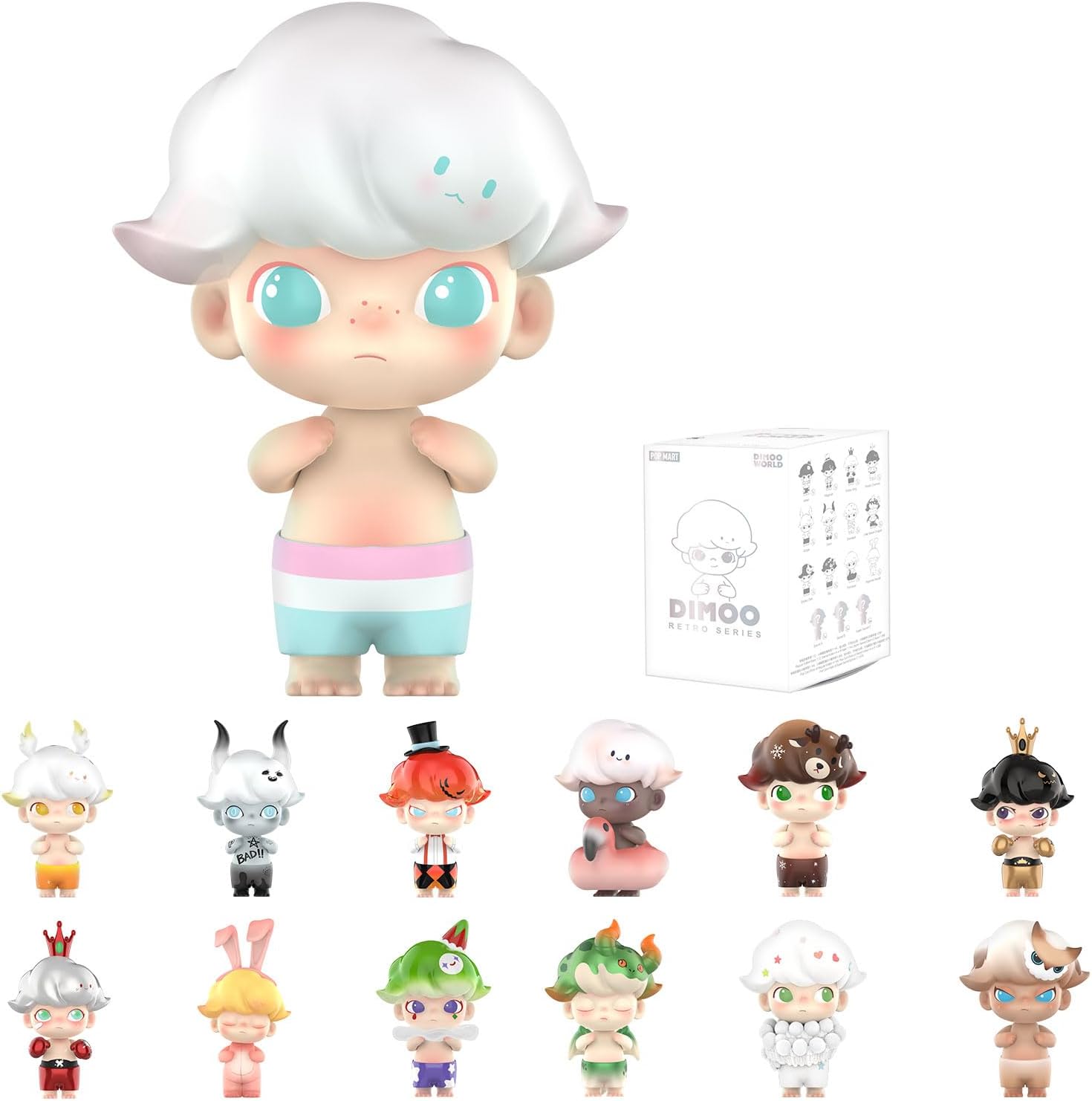Dimoo Retro Series - 100% - ของแท้ - Pop Mart [โมเดลดิมู่] (สินค้าพร้อมส่ง)