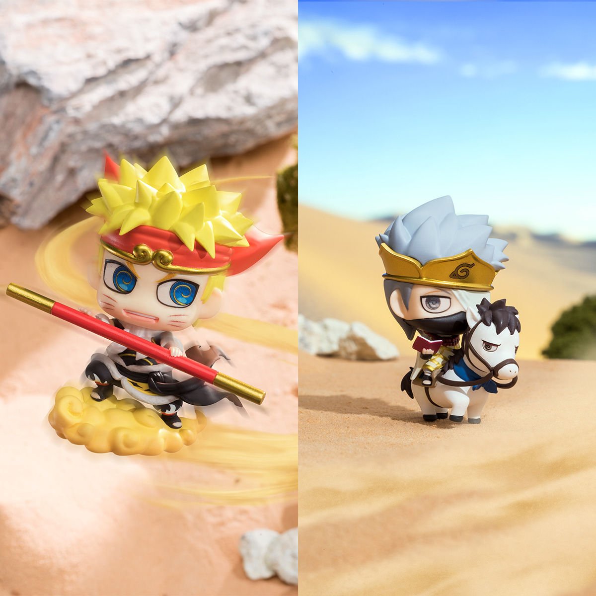 Naruto Team 7 Set ของแท้ JP - Petit Chara Land Megahouse [โมเดลนารูโตะ] (4 ตัว)