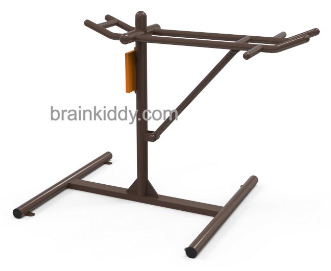 เครื่องออกกำลังกาย กลางแจ้ง ชุดอุปกรณ์ บริหารกล้ามเนื้อ แขน หัวไหล่ แบบโช๊คอัพ ลานกีฬา อเนกประสงค์ สนามกีฬา ขนาด 60x60x150 ซม.