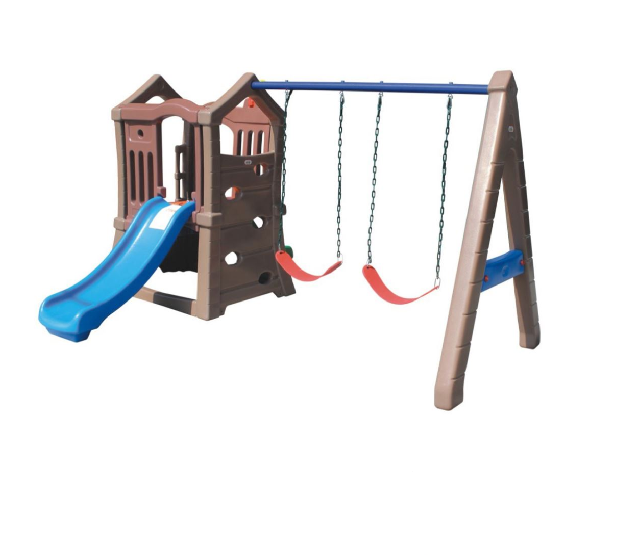 เครื่องเล่นสนาม,ของเล่นสนาม,ของเล่นเด็ก, บ้านสไลด์ชิงช้า 2 ที่นั่ง สินค้าพร้อมส่ง คิดค่าส่งตามจริง สินค้าราคาโรงงาน