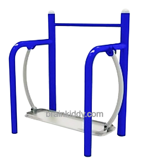 เครื่องออกกำลังกาย กลางแจ้ง ชุดอุปกรณ์ บริหารสะโพก ขา แบบเสิฟบอร์ด LS-61 ลานกีฬา อเนกประสงค์ สนามกีฬา ขนาด 93 x 133 x135 ซม.