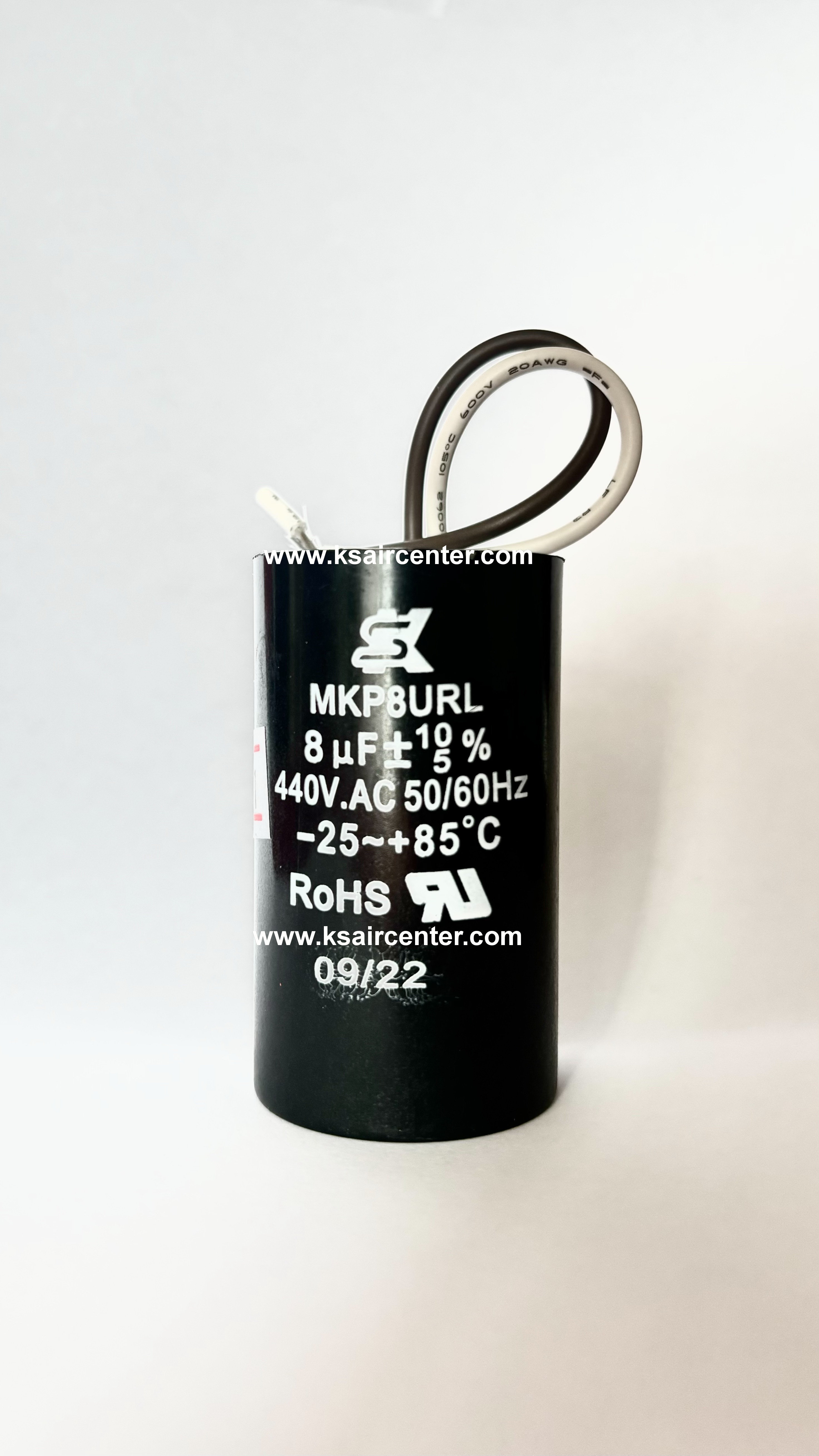 แคปพัดลม แบบกลม SK (ทรงกระบอก) ขนาด 8 MFD (รหัสสินค้า 013191)