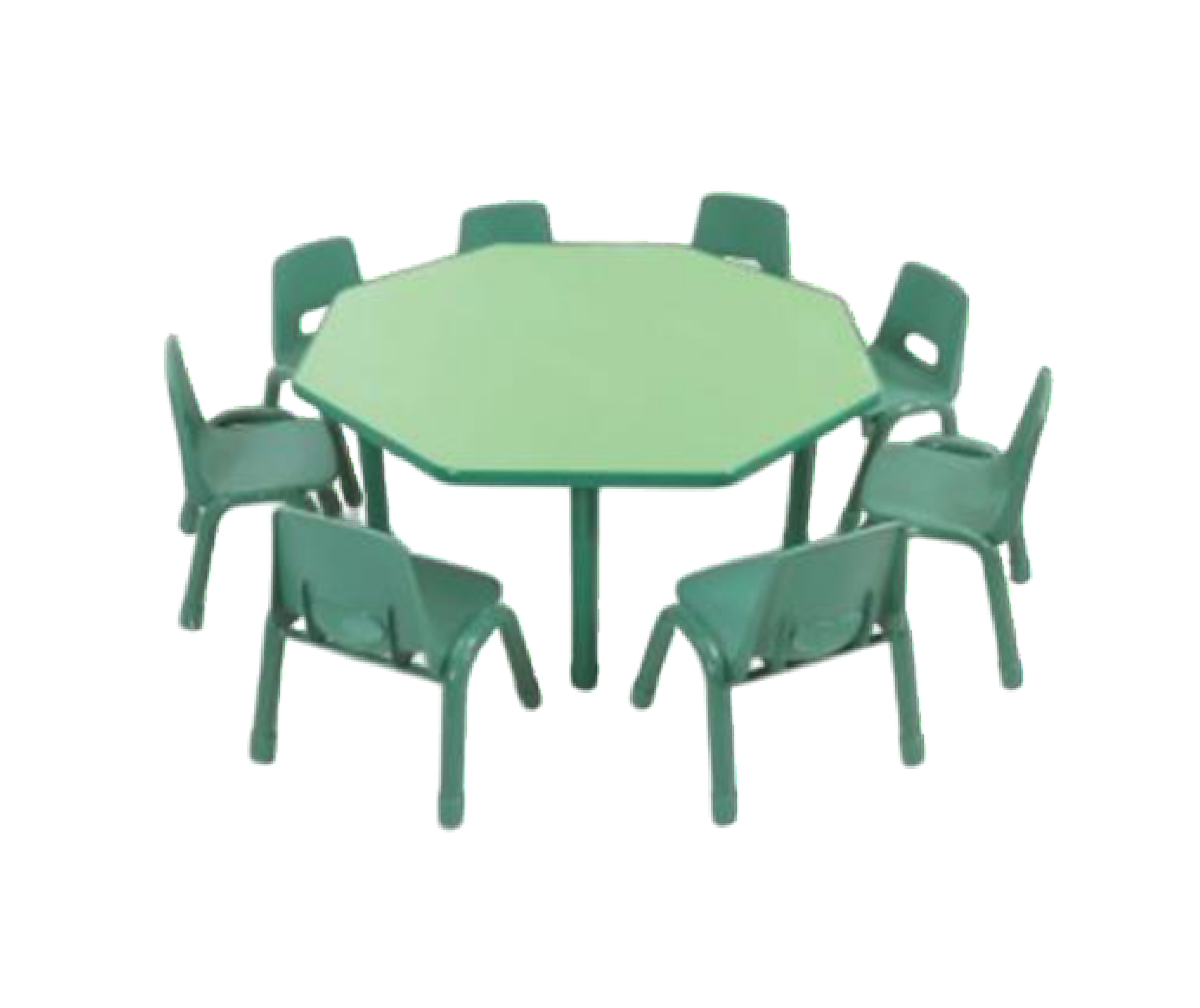 ชุดโต๊ะหกเหลี่ยม SET B พร้อมเก้าอี้ 8 ที่นั่ง โต๊ะเก้าอี้นักเรียน,โต๊ะเด็ก,เก้าอี้เด็ก,อนุบาล-ประถม,โต๊ะกิจกรรม,โต๊ะพลาสติกขาเหล็ก,โต๊ะเขียนหนังสือเด็ก สั่งนำเข้า ขนาด ย.120 x 48-56