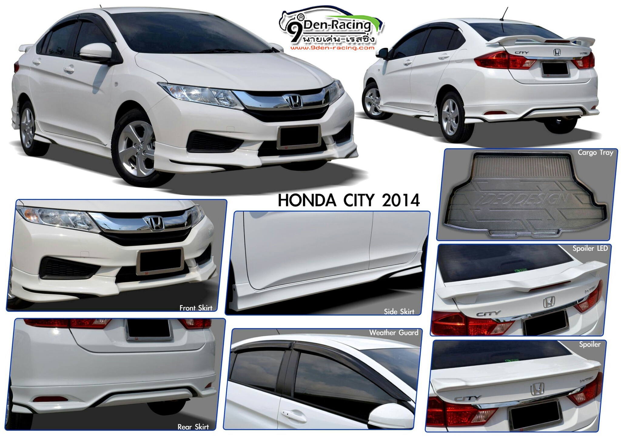 9DEN-ทรงMODULO Vs HONDA CITY 2014-2016 ทรงนี้เค้าไม่เคยทำให้ใครผิดหวัง 1000%