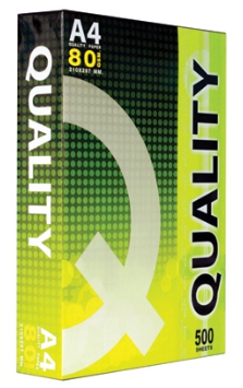 กระดาษถ่ายเอกสาร [Quality] 80g A4 กล่องเขียว (500 แผ่น)